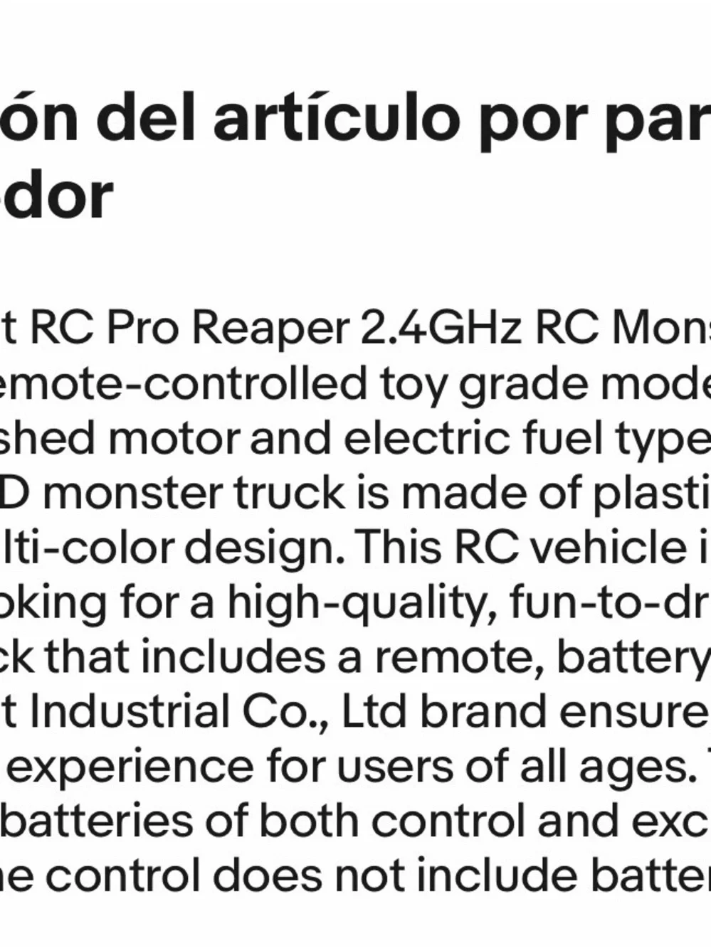 Big monster jam grave digger RC monster truck remote control reaper rc multico.